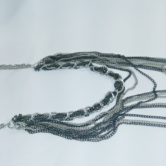 Long Multi Layer Chain Necklace - Picture 5 of 8